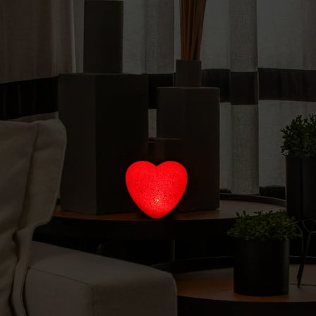 IBASETOY 1Pc Creative Heart LED Night Lamp Decorative Table Lamp for Home Ambiance