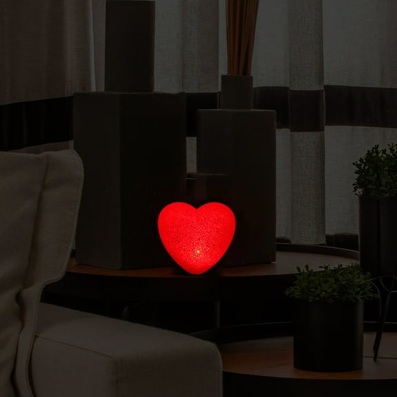 IBASETOY 1Pc Creative Heart LED Night Lamp Decorative Table Lamp for Home Ambiance