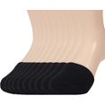 thumbnail image 5 of 10 Pairs Black Seamless Clog Mule Half Socks for Women Cotton Toe Topper Socks, 5 of 6