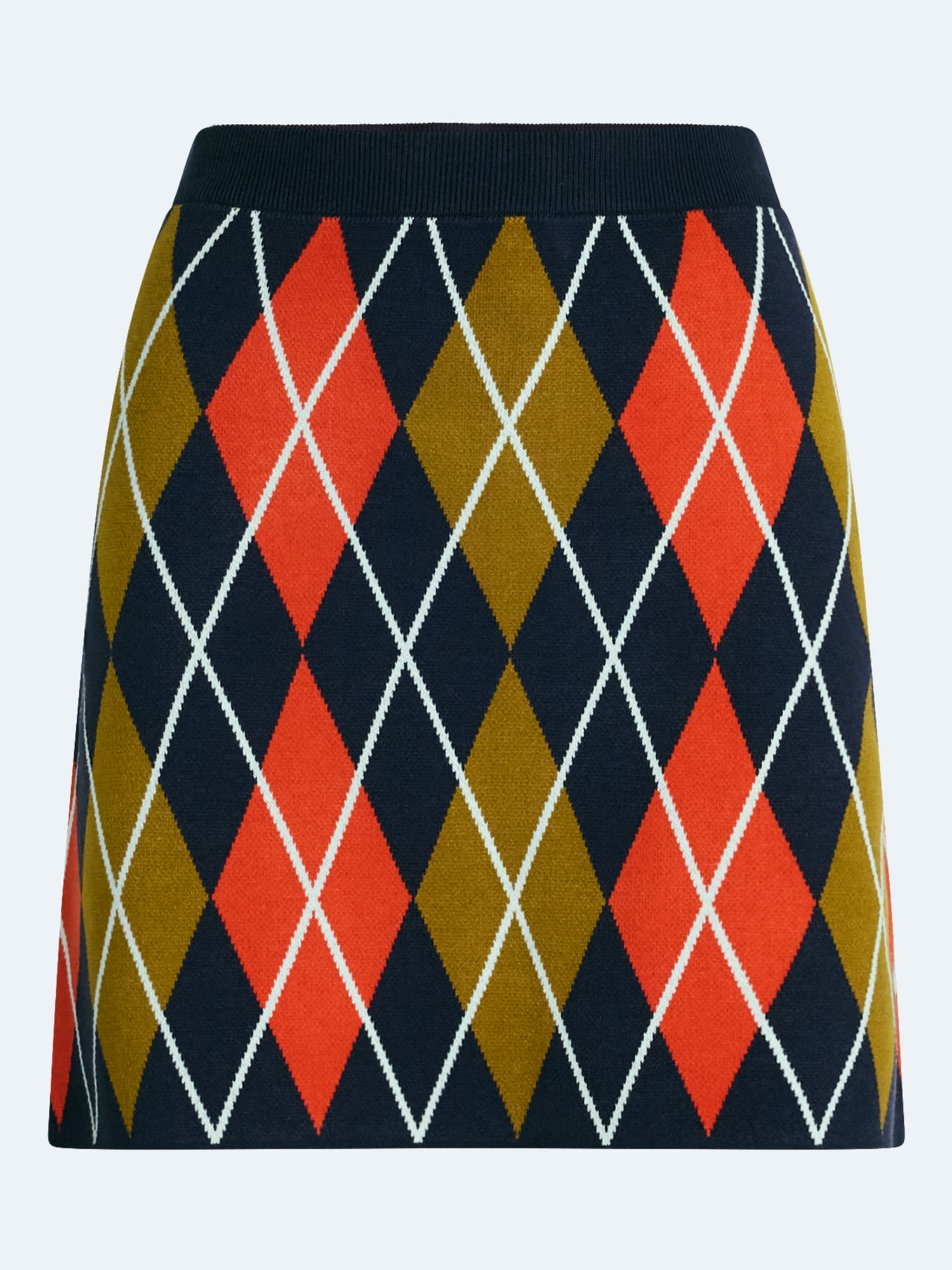 Free Assembly Women's and Women's Plus Missy Pull On Argyle Mini Pull On Sweater Skirt, Sizes XS-4X