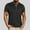 Black, variant on Mens Henley Shirts Color Block Trendy Collarless Tops Casual Stretch Summer Lightweigh Waffle Short Sleeve T-Shirt with Pocket Army Green XL