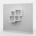 thumbnail image 6 of Ada Home Decor Furniture 39.37" 2 Tier White Watkins Modern Wall Shelf, 6 of 7