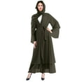 thumbnail image 5 of IBTOM CASTLE Women's Chiffon Muslim Cardigan Kaftan Middle East Arabian Abaya Dress Casual Islamic Cover up Long Dresses XXL Army Green, 5 of 8