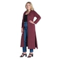 thumbnail image 6 of Plus Size Long Duster Open Front Knit Cardigan, 6 of 9