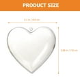 thumbnail image 2 of HOMEMAXS 20 pcs  Clear Plastic Fillable Heart Shaped Ball Ornament Christmas Wedding Decoration, 2 of 8