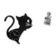 thumbnail image 5 of Reloj de pared con diseño de gato para guardería, estatua de Guan Yin, escultura, figura de piedra acrílica, silencioso, adecuado para dormitorio, sal, 5 of 8