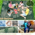 thumbnail image 3 of Aonewoe Outdoor Rug 6x9 Waterproof Patio Rug Reversible Plastic Straw Rug Indoor Outdoor Area Rugs Camping Carpet for RV, Picnic, Backyard, Deck, Balcony, Porch, Beach, Green & White, 3 of 8