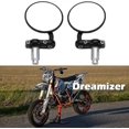 thumbnail image 2 of Round Motorcycle Handlebar End Mirrors 7/8" 22mm, Motorbike Mirror For Street Sport Bikes Cruiser-hy, 2 of 5
