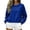 24# Blue, variant on Cropped Sweatshirt for Women Oversized Crewneck Long Sleeve Crop Pullover Casual Lightweight Boxy Sweater Black 2XL