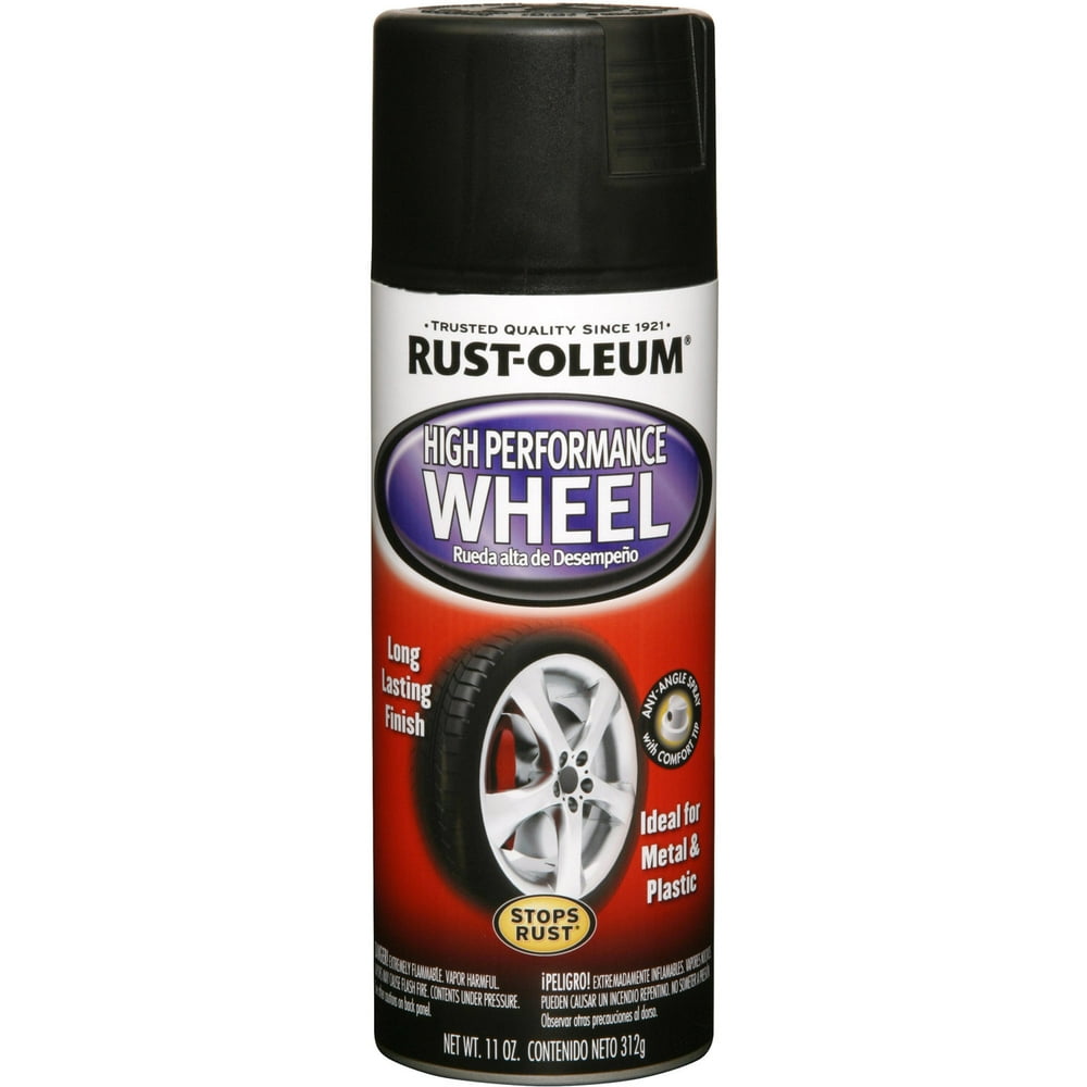 Black, RustOleum Automotive High Performance Wheel Matte Spray Paint , 11 Oz
