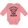 thumbnail image 3 of Inktastic Handpicked for Earth by My Gigi in Heaven with Angel Wings Boys or Girls Long Sleeve Baby Bodysuit, 3 of 5