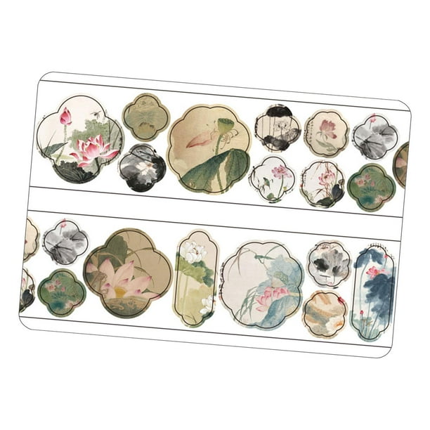 Pegatinas para álbumes de recortes, cinta decorativa, pegatinas para diario, Material artesanal, fondo para tarjetas, fiestas, envoltura de regalos, Loto