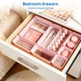 thumbnail image 5 of Sindcom 26 PCS Drawer Organizers，Pink Plastic Stackable Organizer Bins and Vanity Organizer, 5 of 6