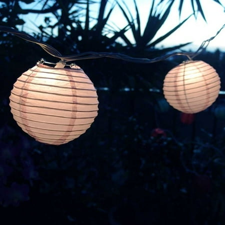 string lights paper lanterns nylon plug feet inch round