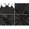 thumbnail image 7 of PrettyGuide Womens Sexy Sparkly Sequin Party Club Dress Adjustable Spaghetti Strap Shimmer Bodycon Mini Dress, 7 of 7