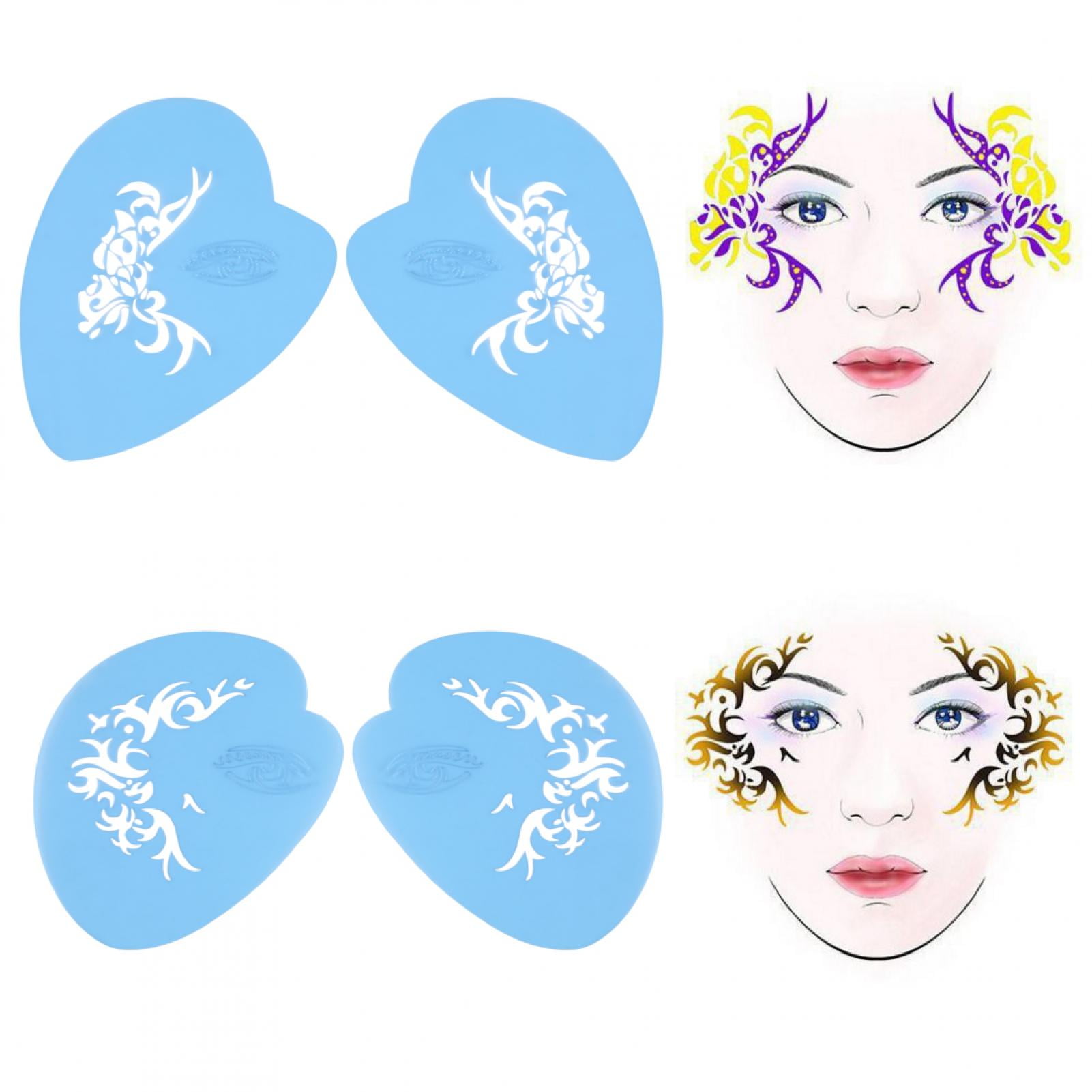 EOTVIA 7styles/set Reusable Face Paint Stencil Body Painting Template