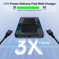 thumbnail image 2 of ABCPOW 15W iPhone Fast Wireless Charger,Magnetic Charging Pad for iPhone 15 14 Pro Max with 20W Fast USB C Charger Block Wireless Holder Stand Dock Wireless Charging Station for Samsung,Black, 2 of 8