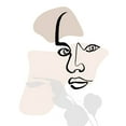 thumbnail image 2 of OnRei 12x14 Black Ornate Wood Framed with Double Matting Museum Art Print Titled - Scribble Face With Color Mate, 2 of 4