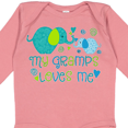 thumbnail image 4 of Inktastic My Gramps Loves Me- cute elephants Boys or Girls Long Sleeve Baby Bodysuit, 4 of 5