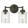 thumbnail image 3 of 45885OZ Kichler Lighting Winslow - 2 Light Bath Vanity Approved for Damp Locations - with Contemporary inspirations - 12.75 inches wide-Olde Bronze, 3 of 3