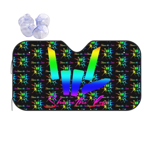Share The Love Car Sunshade Windshield Sun Shade Protection Foldable Front Windshield Sunshade
