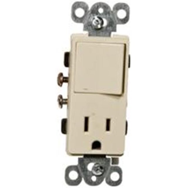 Morris Products 81990 Commercial Grade Decorator Single Pole Switch - Receptacle Rocker Switch Ivory