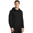 thumbnail image 4 of Port Authority J719 Mens Active Hooded Soft Shell Jacket, Deep Black - Small, 4 of 6
