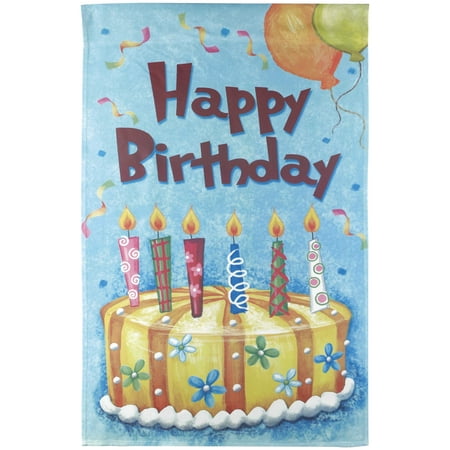Happy Birthday Garden Flag - Happy Birthday Lawn Flag Ganz Garden Accents House Flag (28 x 43 Inch)