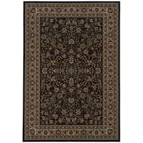 Oriental Weavers Ariana Area Rug - 213K8 - 2' x 3' - in Black/ Ivory - Vintage Inspired, Stain Resistant, Family and Pet Friendly , Entryway, Bathroom Accent Rug