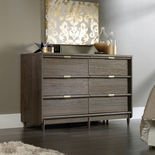 Sauder International Lux Dresser, Fossil Oak - Walmart.com ...