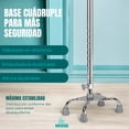 thumbnail image 2 of Bastón 4 Apoyos con Base Corta Altura Ajustable Fabricado en Aluminio Empuñadura Acojinada (para Uso Izquierdo O Derecho) Soporta hasta 120 Kg (Cromado), 2 of 10