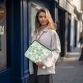 thumbnail image 6 of FORMRS 13-13.3 inch Laptop Sleeve Case Soft Carrying Quilted Computer Bag Cover, Green Floral, 6 of 7