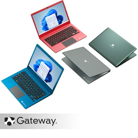 Gateway 11.6" Ultra Slim Notebook, HD, Intel® Celeron®, Dual Core, 64GB Storage, 4GB RAM, Mini HDMI, 1.0MP Webcam, Windows 10 S, Microsoft 365 Personal 1-Year Included, Green