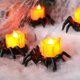thumbnail image 3 of Luz de vela LED parpadeante para decoraciones de Halloween, luz de té de Halloween, vela de araña negra, luces de batería sin llama, 3 of 4