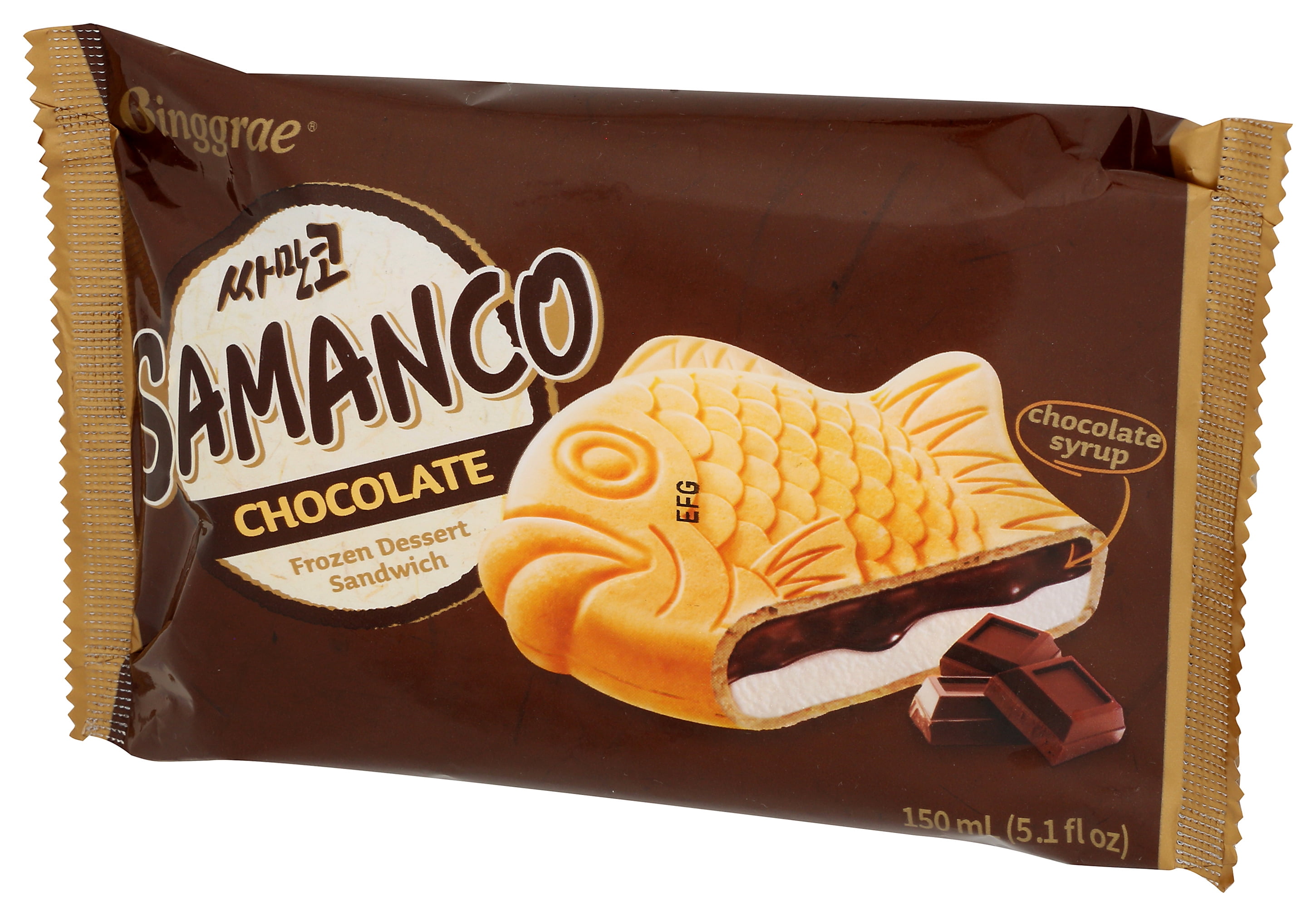 Binggarae Samanco Chocolate Frozen Dessert Sandwich, 20.40 fl oz