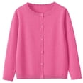 thumbnail image 6 of yillto Girls Cardigan Sweater Button down Knit Long Sleeve Cute Uniform Cardigans Crewneck Fall Clothes, 6 of 6