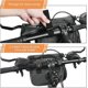 thumbnail image 5 of Black - 6L Bicycle Handlebar Bag, Waterproof Front Bag, Large Capacity Handlebar Bag, Electric Bike Storage Bag with Mobile Phone Holder, 5 of 5