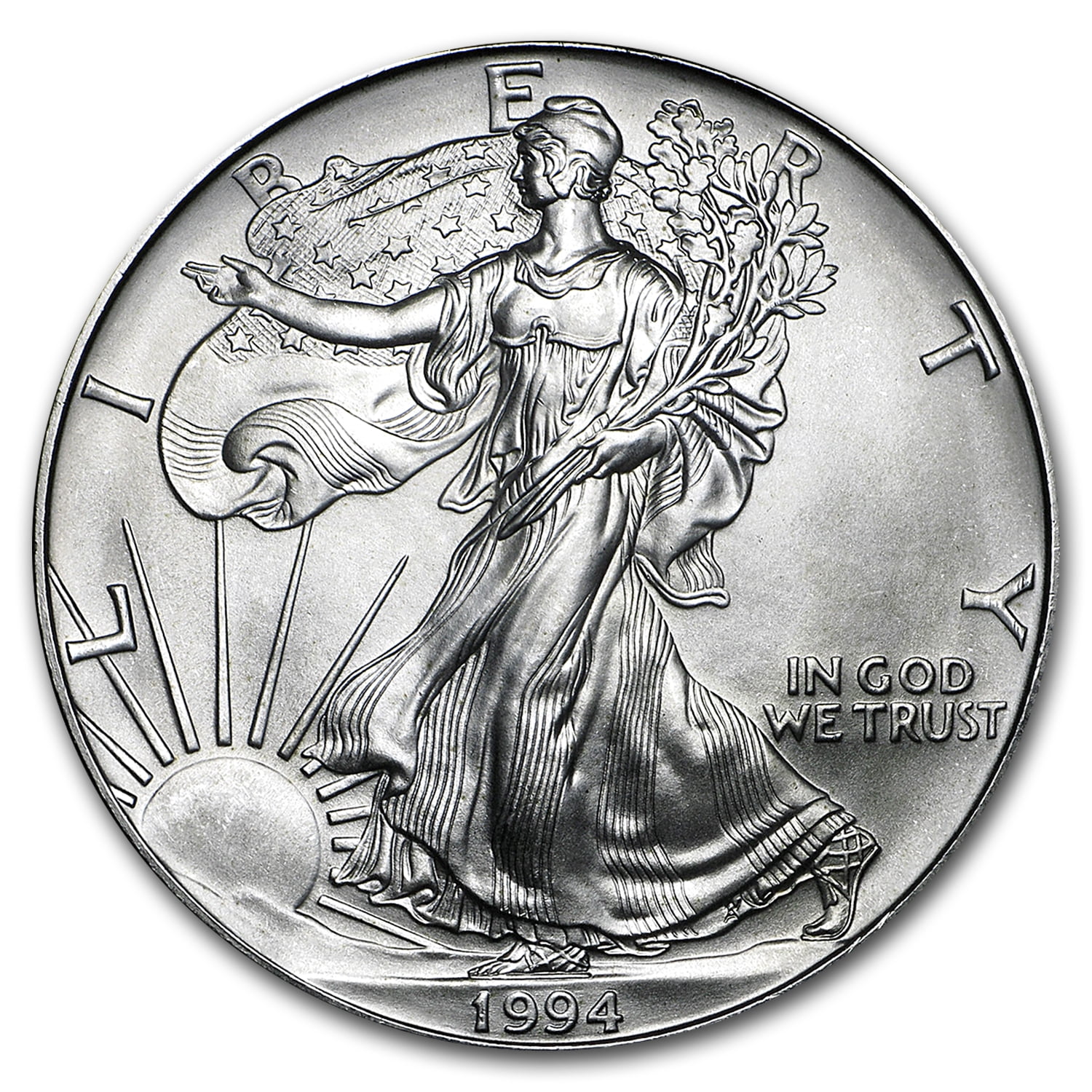 1994 Liberty Walking American Silver Eagle Dollar Coin 