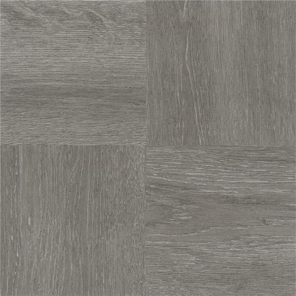 Achim FTVWD22945 12 x 12 in. Tivoli Self Adhesive Vinyl Floor 45 Tile, Charcoal Grey Wood - 45 sq. ft.