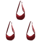 thumbnail image 2 of Bolsos Cruzados Simples para Mujer Bolsas Masa A La Portátiles para El (rojo Vino) 3 Uds., 2 of 7