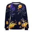 thumbnail image 7 of Watercolor Wildflowers Womens Casual Crewneck Sweatshirt Long Sleeve Tops Cute Pullover Loose Fit, 7 of 7