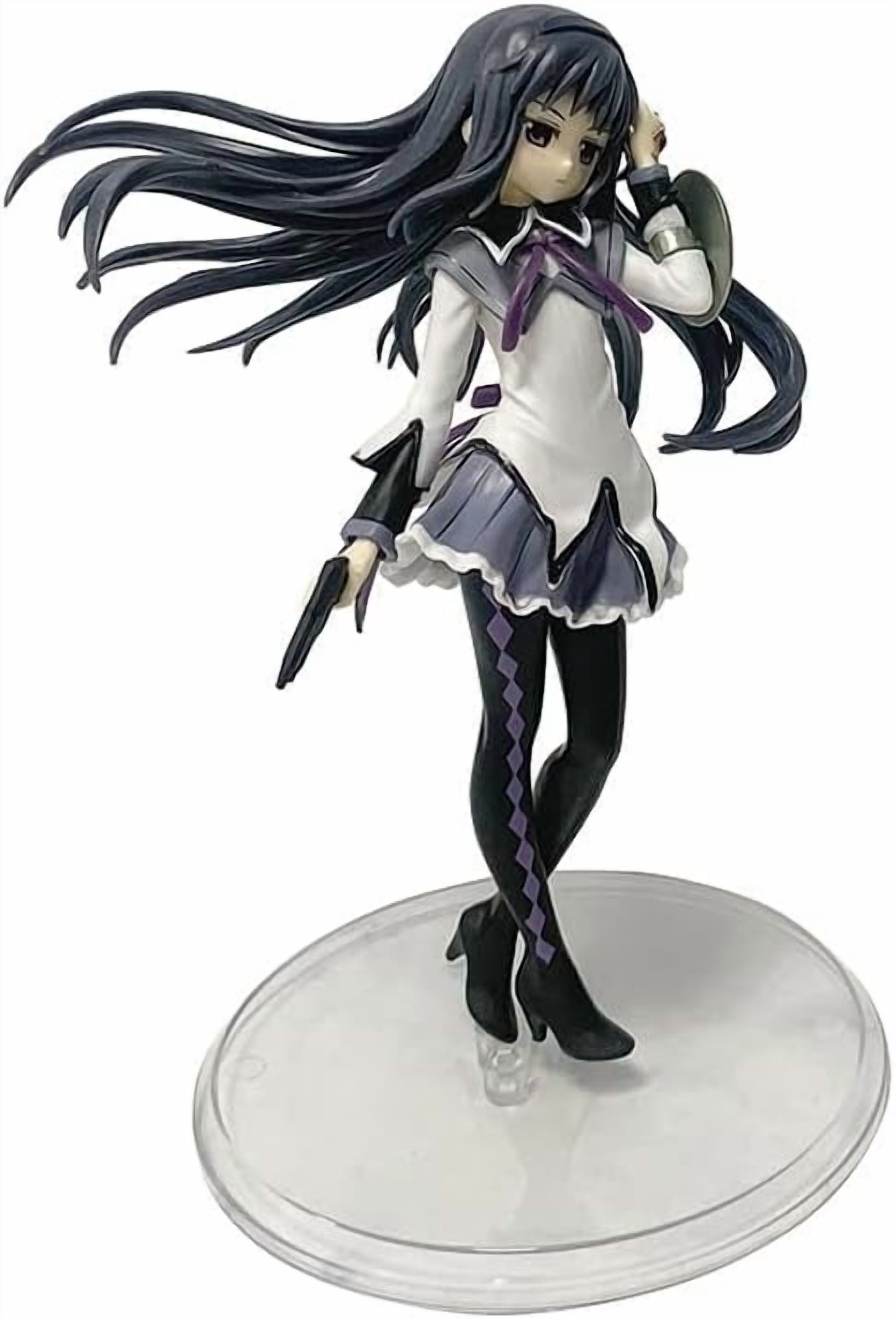 Newly Homura Akemi Figure Standing Holding A Gun Anime Figures 17cm/6.7inch Anime Character Statue Model Desktop Decoration Ornament Gifts