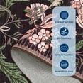 thumbnail image 3 of HOMERRY Washable 5' x 7' Area Rug for Living Room Modern Dark Purple Floral Pattern Indoor Carpet, 3 of 5