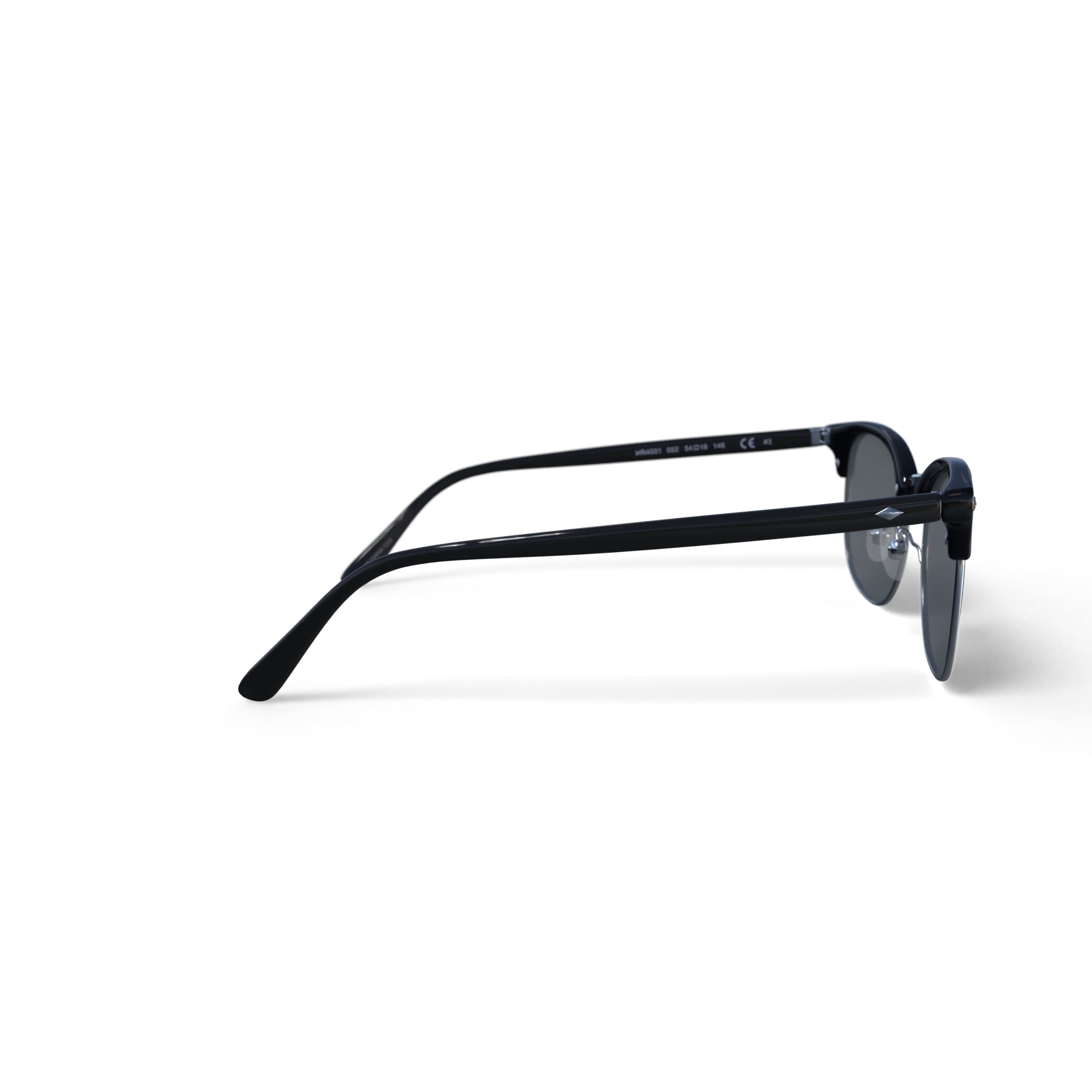 Harper + Roe HR4001 Sunglasses with Case, Black, Square, Plastic, 54-19-140
