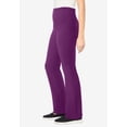 thumbnail image 3 of Woman Within Plus Size Stretch-Cotton Knit Pull-On Bootcut Pocket Leggings, 3 of 6