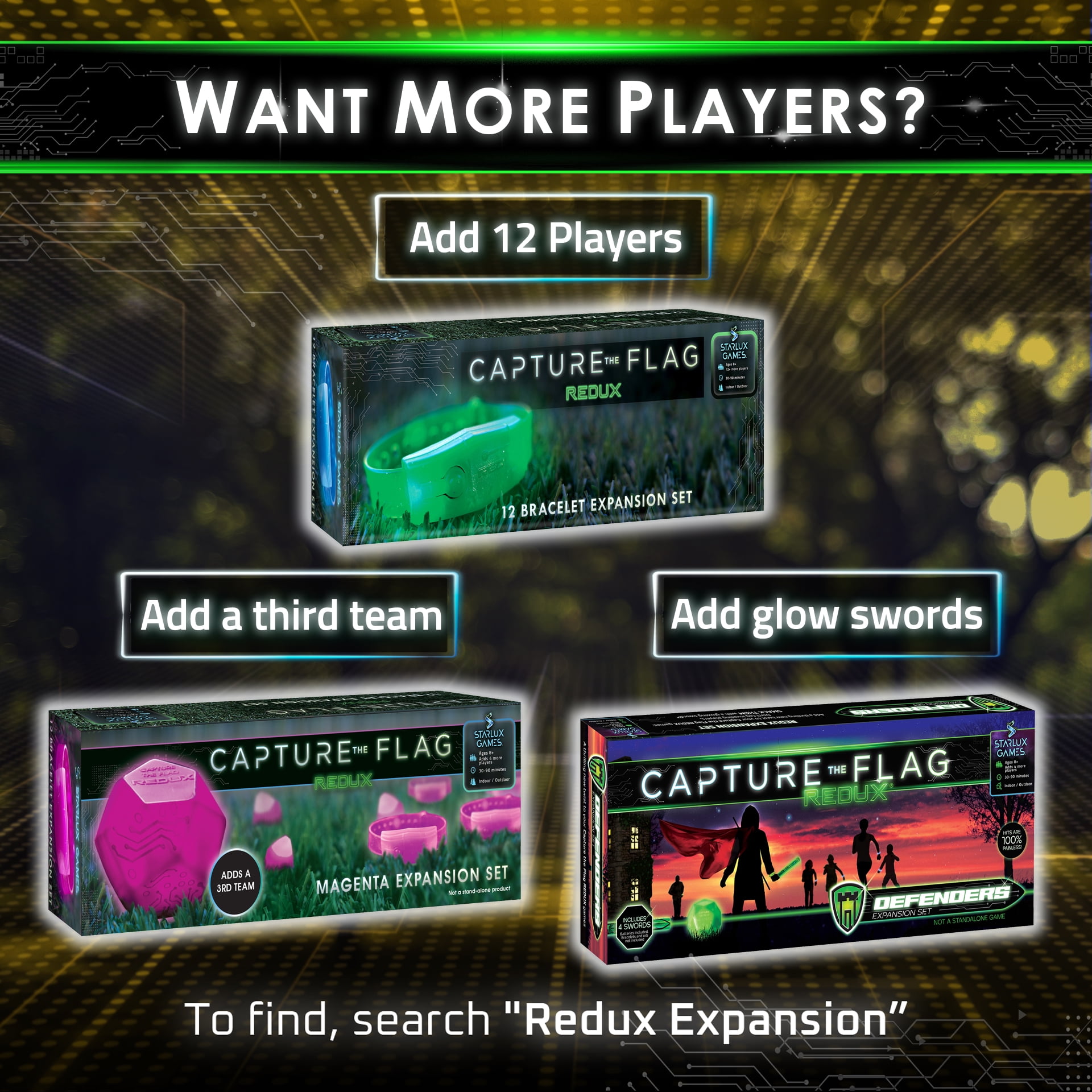 REDUX: The Original Glow in the Dark Capture the Flag Outdoor Game