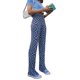 thumbnail image 1 of Pantalones acampanados Leggings estampados ajustados de talle alto largos acampanados para mujer Lady Street Blue Grid L, 1 of 5