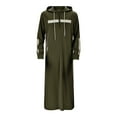 thumbnail image 5 of xiaxaixu Men Hooded Robe, Long Sleeve Zipper Closure Contrast Color Long Hoodie Fall Clothes, 5 of 5