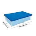 thumbnail image 3 of Swimming Pool Cover, 3 Sizes Rectangle Pool Cover Above Ground with Ropes Durable Dustproof Rainproof Pool Cover for Inflatable Home Pool, 3 of 8