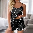 thumbnail image 2 of Yuncity Valentine's Day Loungewear For Women Love Heart Printed Camisole Shorts Home Sleeveless Top Casual Pjs Pajama Black L, 2 of 4